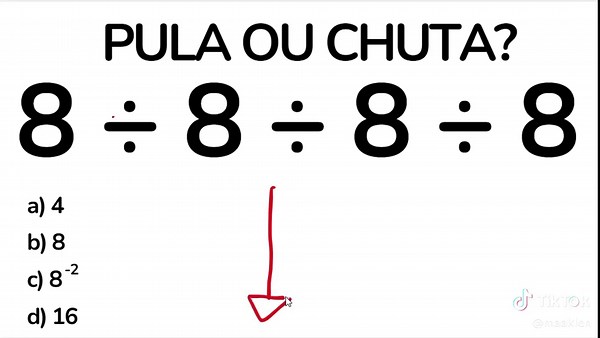 Matemática Básica: Resolvendo 8÷8÷8÷8