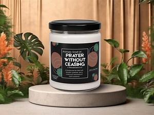 Prayer Without Ceasing Scripture Candle, Encouragement Gift, Scented Soy Candle - Etsy