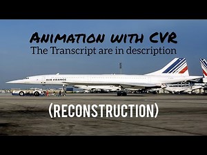 Air France Flight 4590 Crash || Animation with CVR. (Subtitles/CC On)