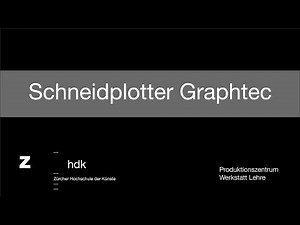 Tutorial Schneidplotter Graphtec CE-6000
