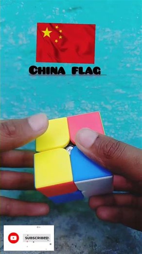 How to make fIag china #shortsfeed #rubikscube #viral