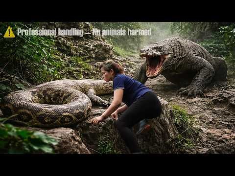 72 Hours of Terror - Girl Confronts Giant Python and Komodo Dragon in the Jungle