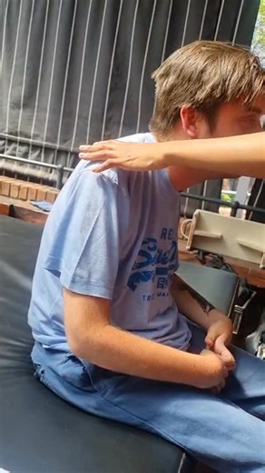 JG practicing his balancing with the wonderful therapists at Briony Gildenhuys Physiotherapists. | Ann Harding Cheshire Home