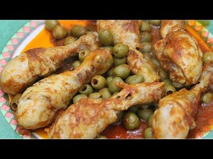 And this evening? Chicken with green olives🥰Easy and tasty recipe