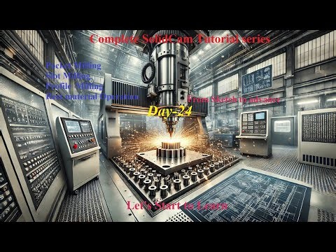 Slot milling, Profile Milling, Rest material Operation.Complete SolidCam Tutorial series(from basic)
