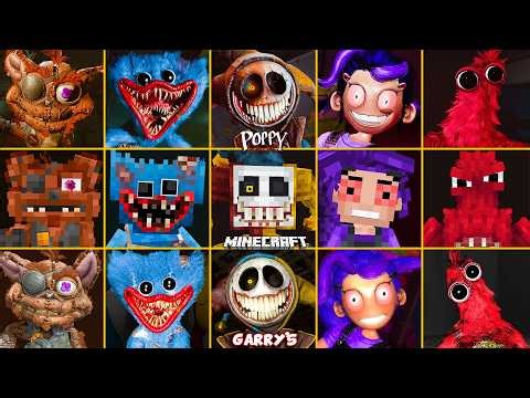 Poppy Playtime Chapter 5 ALL JUMPSCARES vs MINECRAFT vs Garry's Mod