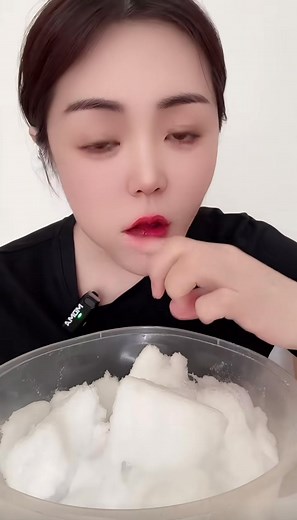 13K views · 736 reactions | bowl of soft squeaky freezer frost chunks . 1heartice 2heartice as... | Kathryn Gamble | Facebook