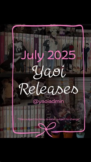 Here we go!! Time for new July BL 👀 what are you most excited for?? As y’all know my fav BL ever is the titans bride so you know I’m most hyped about that 🫵🏻👁️👁️ Also it’s HIGHLY unlikely June Manga will come back from the dead and give us ESIWLYT new edition but I added it to manifest ✋🏻😗 a bunch of tokyopop titles got delayed to August so that’s fun. Reminder that this list is only for PHYSICAL releases and not digital~! Also if I forgot anything comment below 😌🫶🏻 Also! Kuma gets the