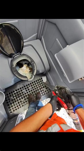 This bad boy was PRETTY full 😳💩 #fyp #ASMR #SatisfyingClean #DeepClean #BeforeAndAfter | Porta Potty Prince 1