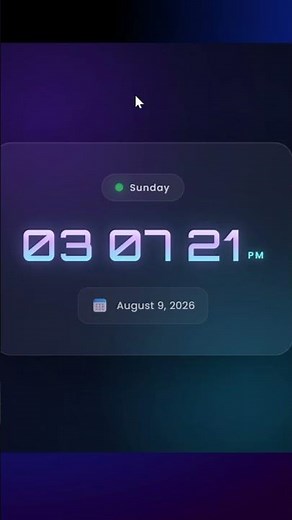 Build a Modern Digital Clock with JavaScript ⏰🔥 #shorts