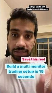 Build your multi monitor trading setup