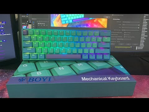 BOYI Wired 60% Mechanical Gaming Keyboard, Mini RGB Cherry MX Switch PBT Keycaps
