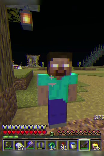 Minecraft Herobrine spawn gone wrong 🫥👊🏻 #minecraft #herobrine #shorts