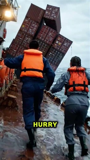 Real Ship Accident in Ocean? Containers Falling Everywhere! 🌊 #goldenretriever
