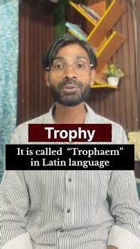 History and etymology of Trophy #zulfiqarmohammadienglish #englishvocablulary