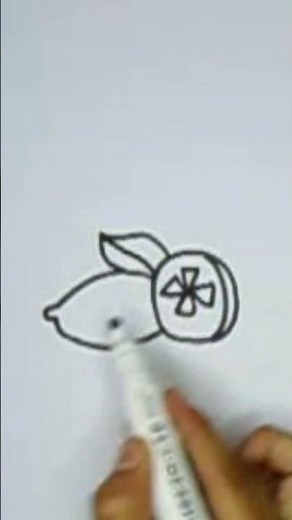 How TO Draw a lemon 🍋🎨✨ll Fruit drawing ll #art #shorts #viral