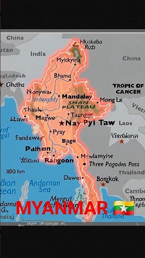 Myanmar on Map 🇲🇲 | Location, Borders & Importance#Myanmar #MyanmarMap #AsiaMap #IndiaMyanmar #UPSC