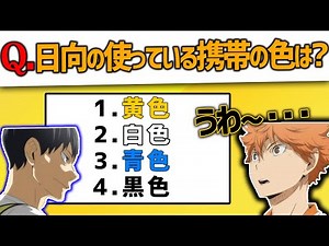 【ハイキュー文字起こし】Q.日向の使っている形態の色は？？？