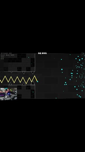 hardest wave challenge i beat (w handcam) #gd #geometrydash #games