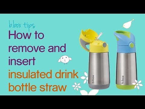 how to remove and insert insulated drink bottle straw