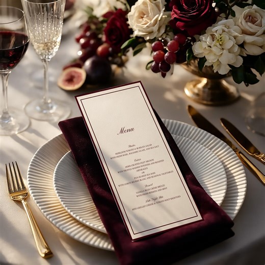 Elegant Wedding Menu Editable Template, Classic Reception Stationary, Instant Download W03 - Etsy Canada