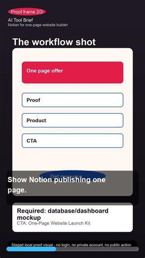 Notion for one-page website builder