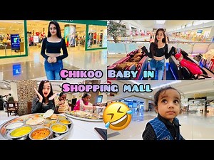 First Time Shopping Mall With Chikoo Baby And Nani [Funny Comedy] Lunch In Big Hotel | Bindass Kavya