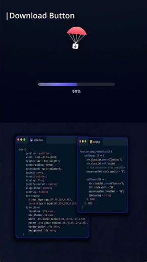 Creative Download Button Animation (HTML & CSS) 📦 #shorts