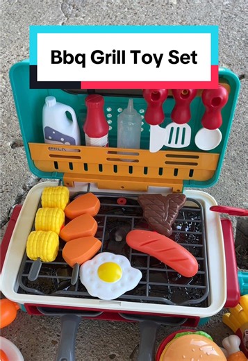 Your kids will love pretend cooking with this grill! #toys #toygrill #kitchentoys #toysforkids #kidstoys Bbq Grill Toy Playset