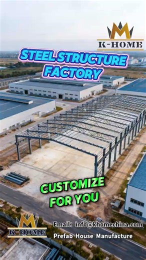 ⚙️ How a Steel Factory is Built | Fast & Efficient & Customize 🔥#steelstructure #steelfactory