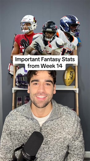 The important fantasy stats to know from Week 14 🤝 (via Joel Smyth) | Yahoo Sports Fantasy