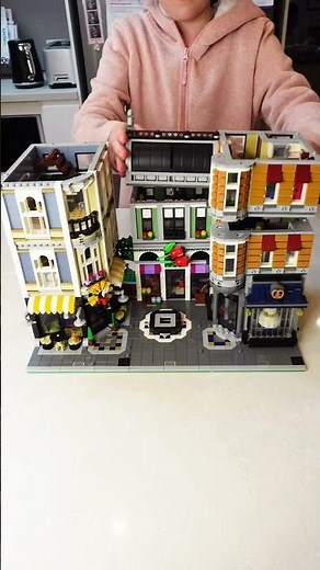We built our first ever LEGO Modular building - How long do you think it took? #shorts