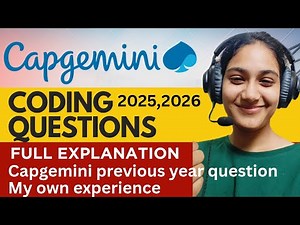 Capgemini coding questions with code explanation 2025 2026 Capgemini hiring prepration
