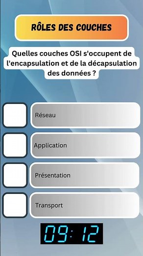 047-Encapsulation et décapsulation : Le rôle clé des couches OSI et TCP/IP ! #reseaux #quiz #ccna