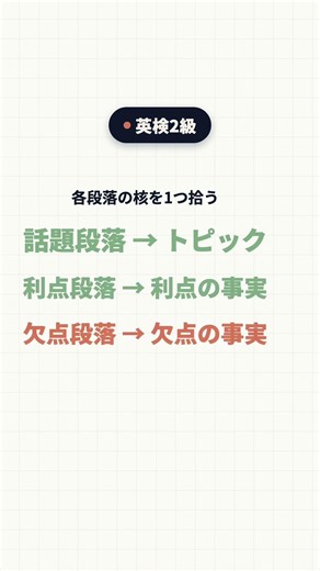 英検2級 要約のコツ｜"捨てる場所"が分かれば語数は収まる #英検2級