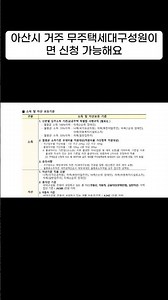 Summary of Asan City Permanent Rental Housing Preliminary Tenant Recruitment Notice: Asset Criter...