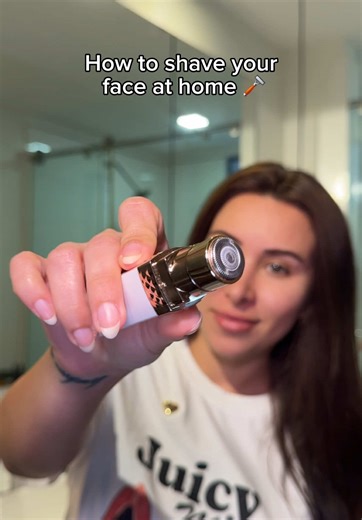 How to shave your face at home safely and without irritating your skin✨ Comment “shave” and I’ll send you some tips and a similar shaver to the one I use 🪒‼️ #skincaretips #dermaplane #facialhair