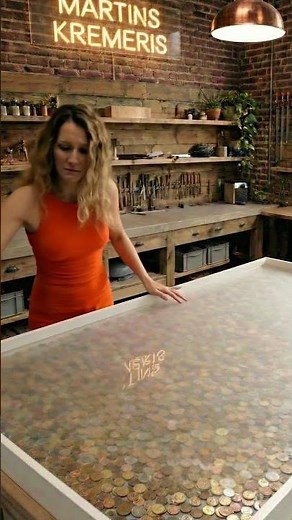 Epoxy Resin Coin Table | Satisfying Epoxy & Resin Transformation