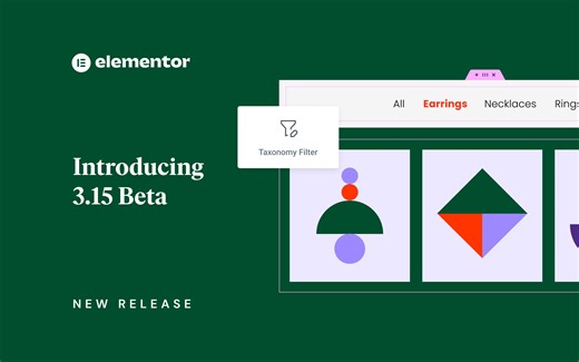 Elementor 3.15 BETA | Taxonomy Filter