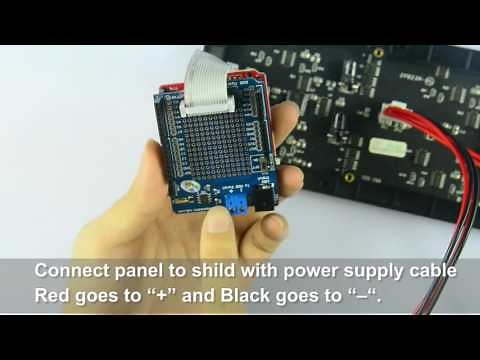 Introducing RGB Matrix 16x32 LED Dot Panel with Arduino Driver Shield