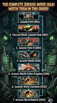 The ULTIMATE Jurassic Park Watch Order (1993-2025) 🦕 #movierecommendations #movies #mustwatch