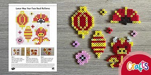 Lunar New Year Fuse Bead Patterns | Year of the Dragon Crafts