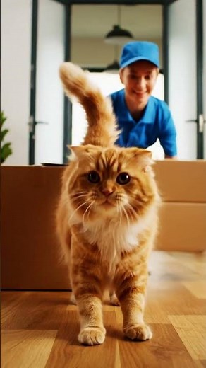 Cat Tries to Prank Delivery Guy but Pranks Itself Instead