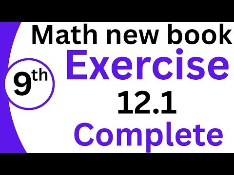Exercise 12.1 Complete class 9 | 9th class math new book 2025 | Punjab Text book board Lahore