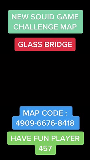 New Fortnite squid game map - map code is 4909-6676-8418 #squidgamechallenge #redlightgreenlight #glassbridge #fortnite #creative #arena #deathrun #