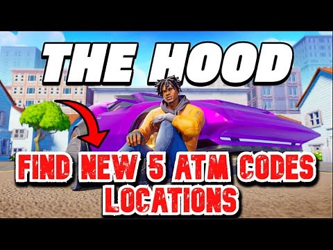 THE HOOD MAP FORTNITE CREATIVE - FIND 5 ATM CODE LOCATIONS