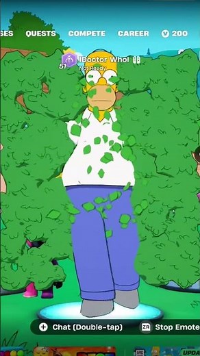 Homer Simpson Backing up into a Bush