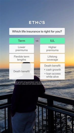 How is an IUL policy different from a term life insurance policy? Here are just a few things to consider when making your choice. | Ethos