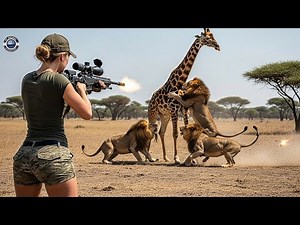 Brave girl | Shocked to witness beautiful female hunter hunting dangerous lions.