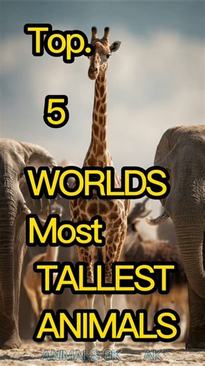 Top 5 Tallest Animals in the World 🦒🐘 #Shorts #TallestAnimals